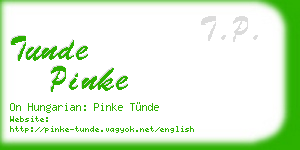 tunde pinke business card