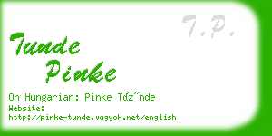 tunde pinke business card